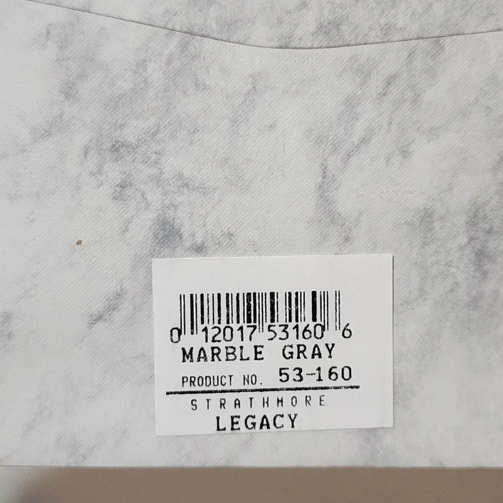 Vintage Strathmore Conversation Envelope Legacy Enhance  Letter  25 Pack Marble‎